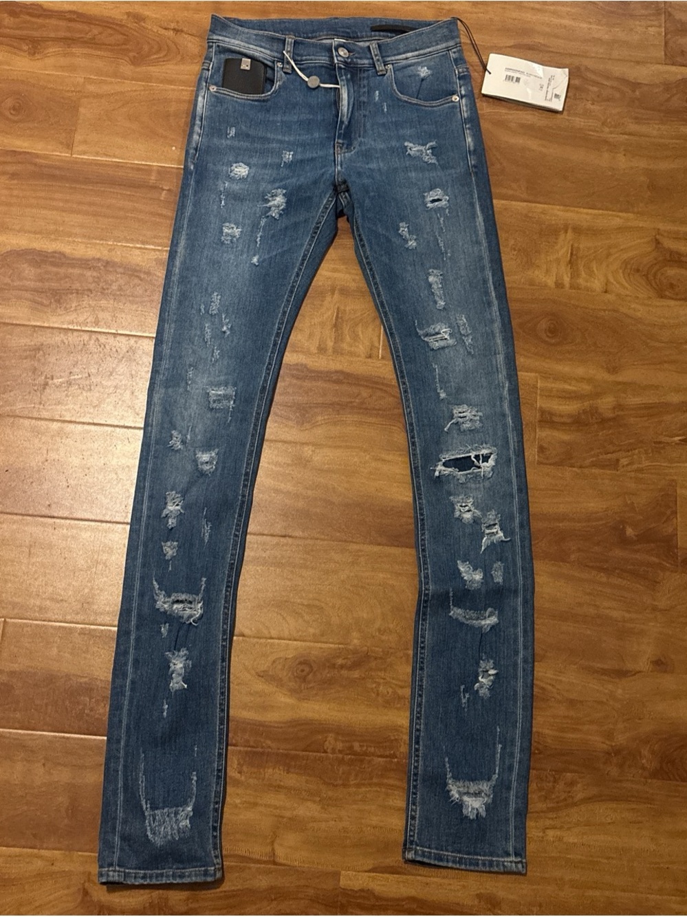 1017 ALYX 9SM Women's Distressed Skinny Jeans - Blue